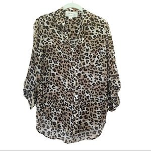 Cloth and Stone leopard blouse XS.